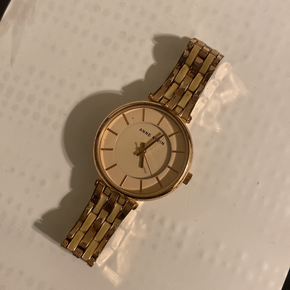 Anne Klein rose gold Link watch
